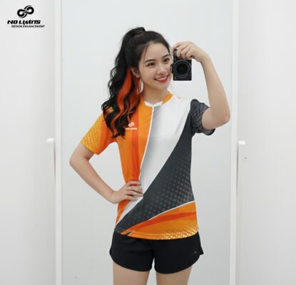 Áo Thể Thao Năng Động Màu Cam Đen Trắng