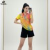Áo Thể Thao Nam Vàng Đậm Họa Tiết Loang Năng Động