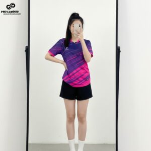 Áo Thun Bóng Chuyền NoLimits Màu Tím Đậm Hồng Neon