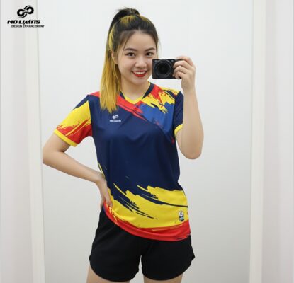 Áo thể thao NoLimits xanh navy phối vàng – Bùng nổ cá tính thể thao