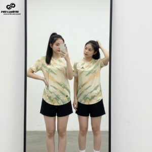 Áo thun thể thao hồng phấn phối rằn ri cực chất