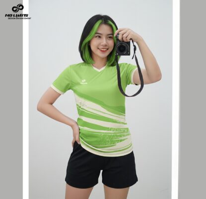 Áo Thể Thao Nữ Màu Xanh Lá Tươi Trẻ - Phong Cách Năng Động