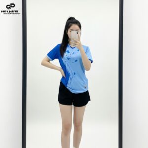 Áo Thun Thể Thao Nữ Màu Xanh Loang Năng Động