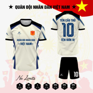 Áo thể thao trắng ngà Quân đội Nhân dân Việt Nam