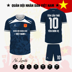 Áo bóng đá tự thiết kế - Xanh navy phong cách quân đội