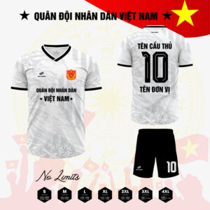 Áo Bóng Đá Quân Đội Nhân Dân Việt Nam Màu Trắng