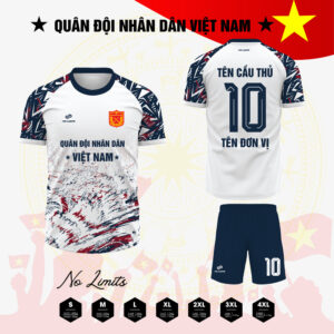 Áo thể thao Quân đội Nhân dân Việt Nam - Màu trắng chủ đạo