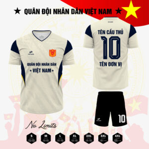 Áo Thể Thao Quân Đội Nhân Dân Việt Nam Màu Trắng Ngà
