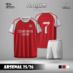 Áo Đấu Arsenal 2025/2026 Màu Đỏ Truyền Thống