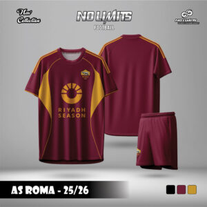 Áo đấu AS Roma 2025/2026 màu đỏ bầm chính hãng