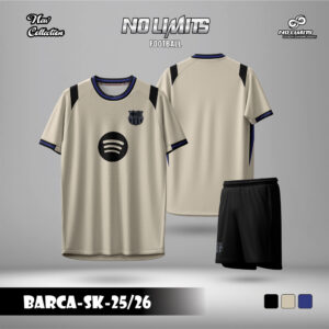 Áo đấu bóng đá BARCA-SK-25/26 màu be sáng thanh lịch