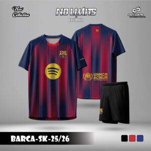 Áo bóng đá BARCA-SK-25/26 - Xanh Navy Đỏ Đô