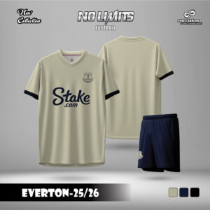 Áo đấu Everton 2025/26 màu be phối xanh navy - No Limits