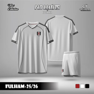 Áo đấu Fulham 25/26 trắng phối đen đỏ - Thiết kế hiện đại,