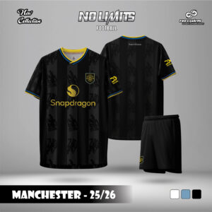 Áo đấu Manchester United 25/26 màu đen vàng ánh kim
