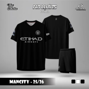 Áo bóng đá Man City 25/26 Fan Version - Đen Tuyền Cá Tính