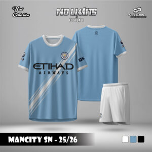 Áo đấu Manchester City 2025/2026 – Màu xanh da trời chủ đạo