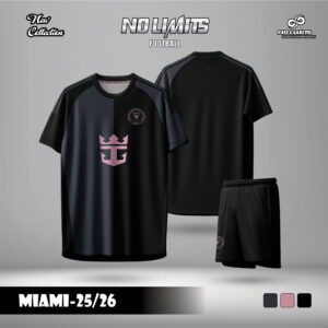 Áo đấu thể thao Miami 25/26 - Đen xám hồng thời thượng