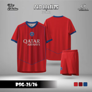 Áo đấu PSG 2025/2026 phiên bản đỏ rực –