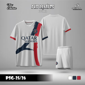 Áo đấu PSG 25/26 trắng phối đỏ xanh - NO LIMITS
