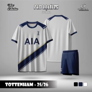 Áo Đấu Tottenham Trắng 2025/26 – Thiết Kế Sọc Chéo Hiện Đại