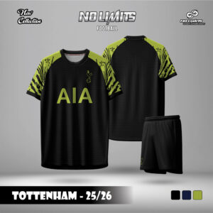 Áo đấu Tottenham 25/26 phiên bản màu Đen phối Neon