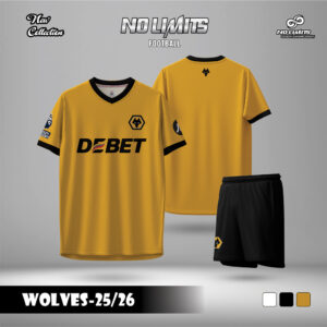 Áo đấu Wolves 25/26 màu vàng đậm – Sức mạnh và khác biệt